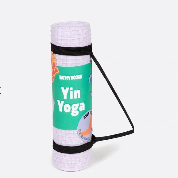 ❤️‍🔥BOGO FREE NWT Eat my socks yoga lavender purple crew sock workout OSFA - Picture 2 of 3